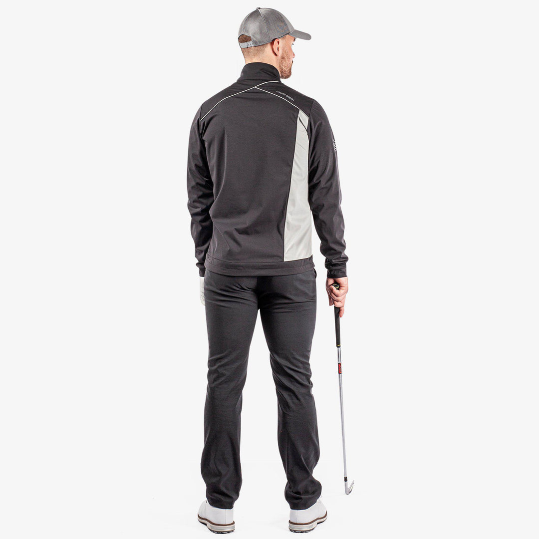 Lucien is a Windproof and water repellent golf jacket for Men in the color Black/Sharkskin/Cool Grey(9)