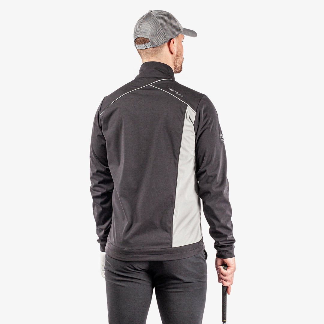 Lucien is a Windproof and water repellent golf jacket for Men in the color Black/Sharkskin/Cool Grey(7)
