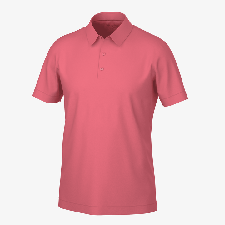 Marcelo is a Breathable short sleeve golf shirt for Men in the color Camelia Rose(0)
