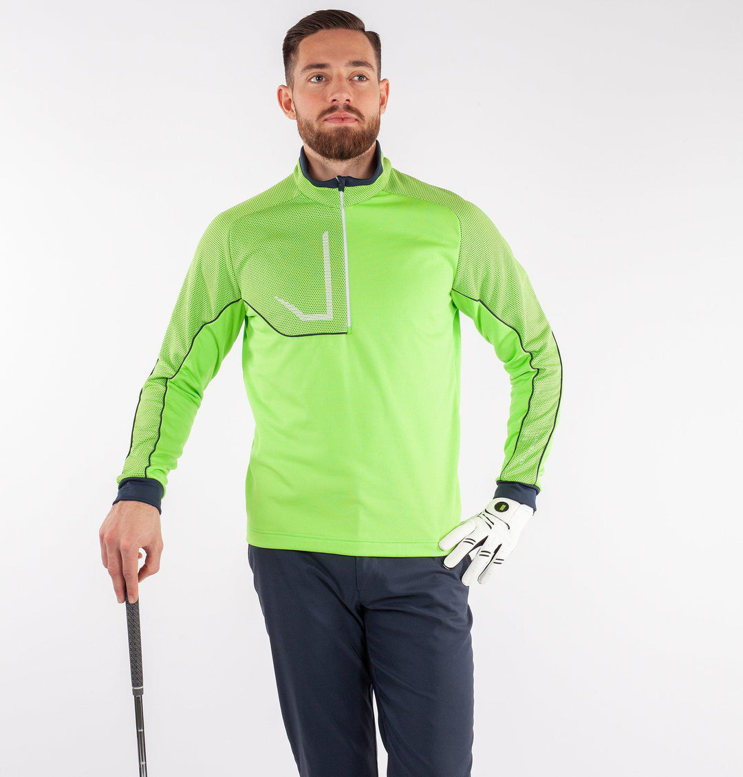 Daxton is a Insulating golf mid layer for Men in the color Green base(1)