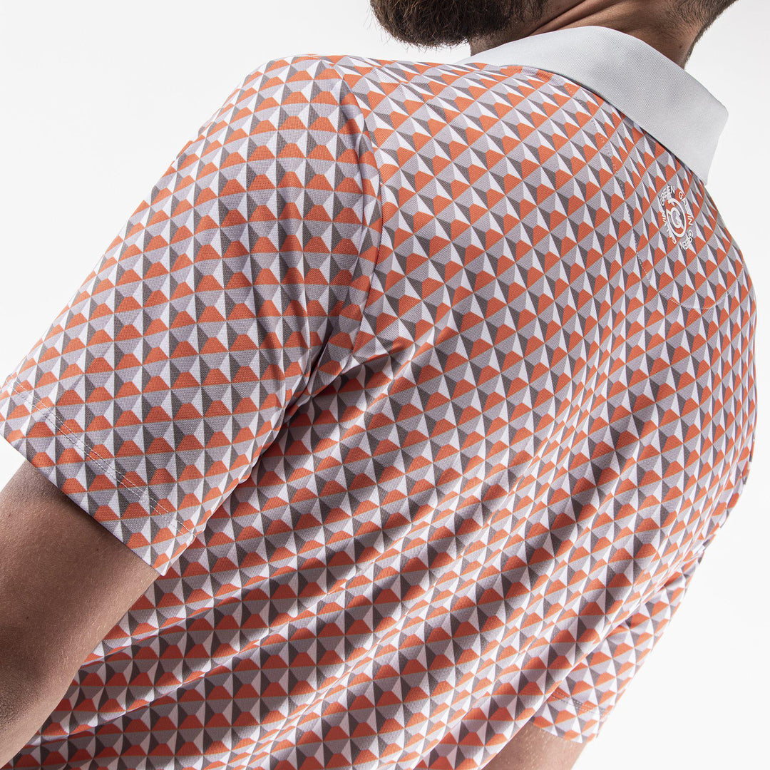 Mercer is a Breathable short sleeve shirt for Men in the color Orange(5)