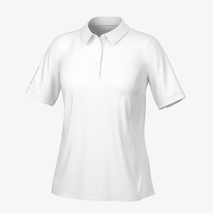 Melody is a Breathable short sleeve golf shirt for Women in the color White(0)