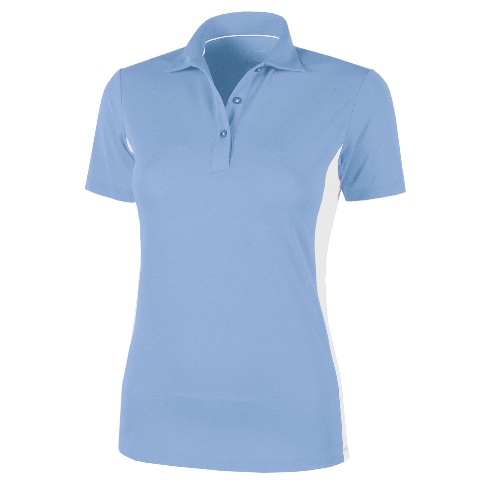 Maia is a Breathable short sleeve golf shirt for Women in the color Blue Bell(0)