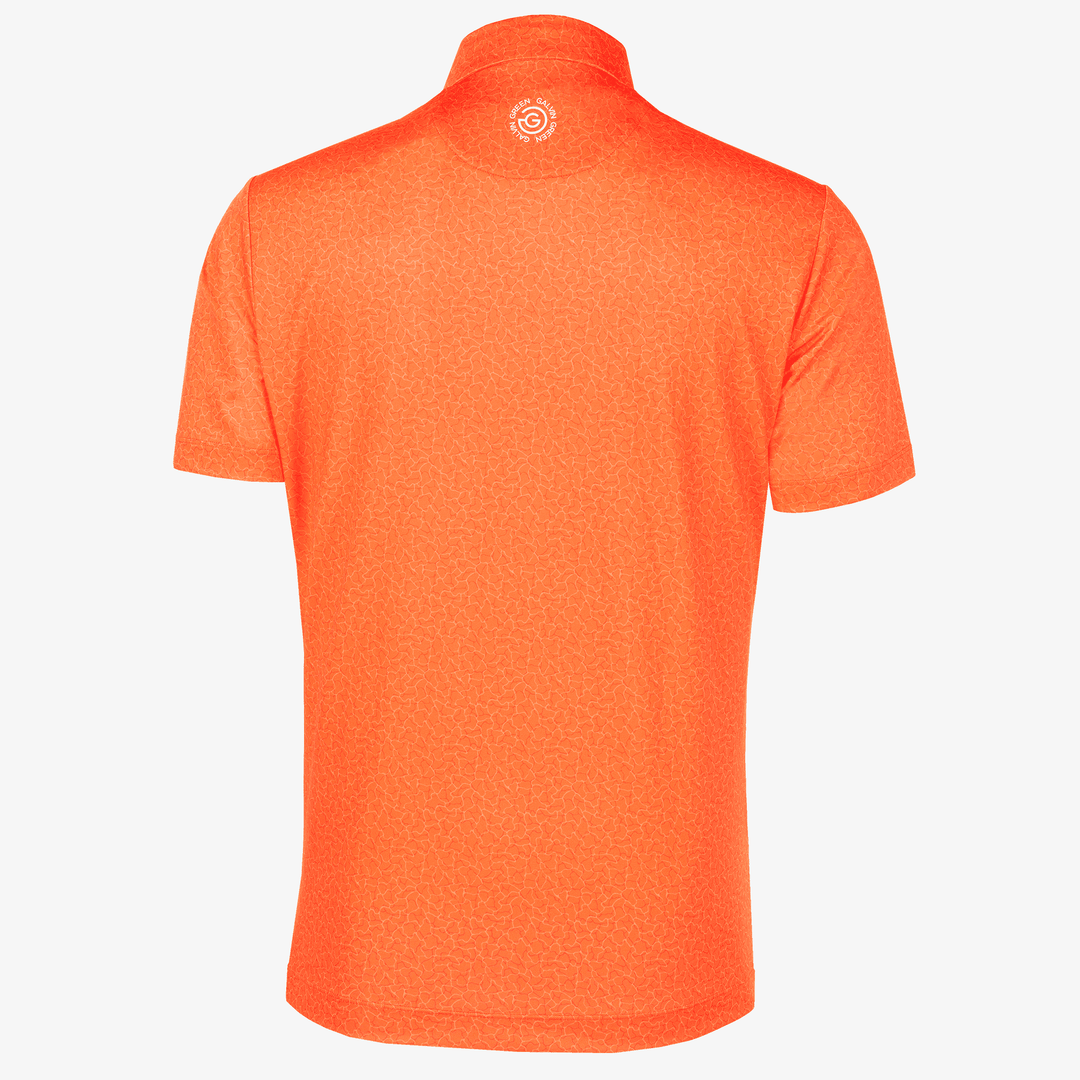 Mani is a Breathable short sleeve golf shirt for Men in the color Orange(8)