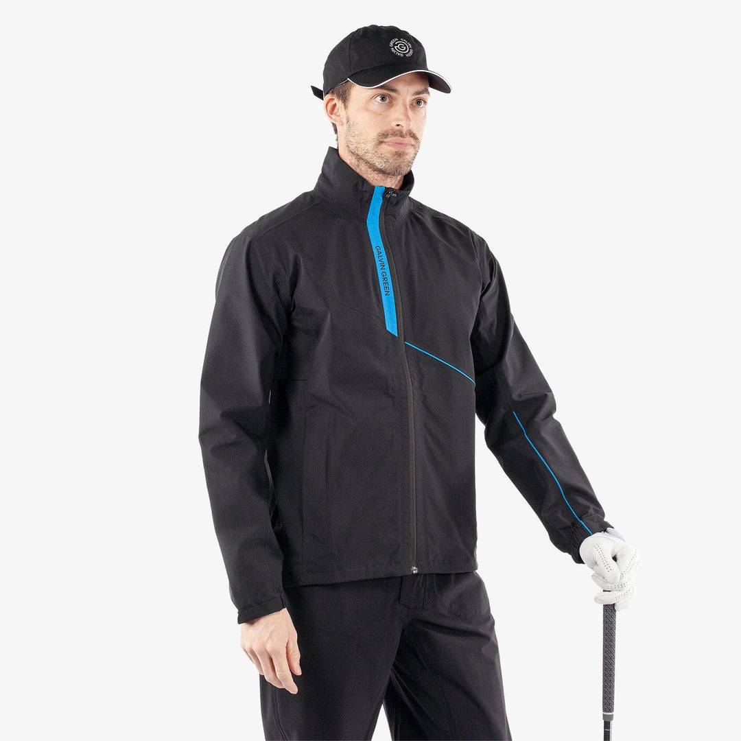Apollo  is a Waterproof jacket for Men in the color Black/Blue(1)