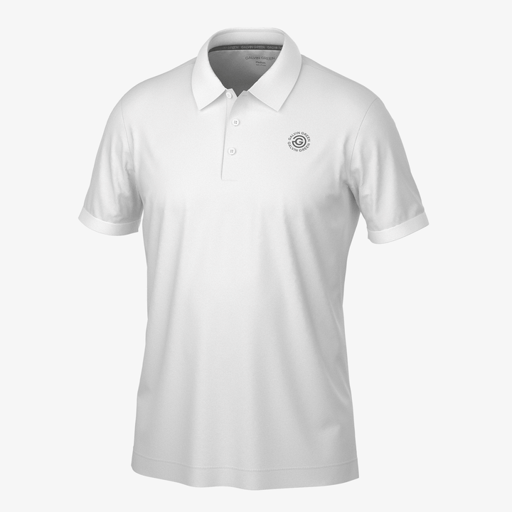 Maximilian is a Breathable short sleeve golf shirt for Men in the color White(0)