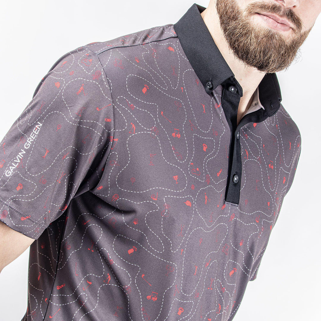 Miro is a Breathable short sleeve shirt for Men in the color Forged Iron(4)