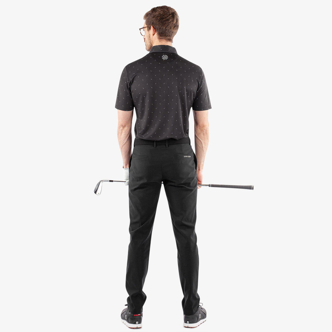 Miklos is a Breathable short sleeve golf shirt for Men in the color Black(6)