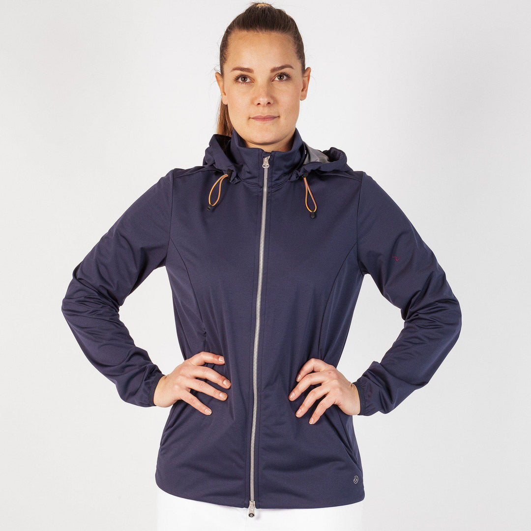 Loretta is a Windproof and water repellent hoodie for Women in the color Navy(1)