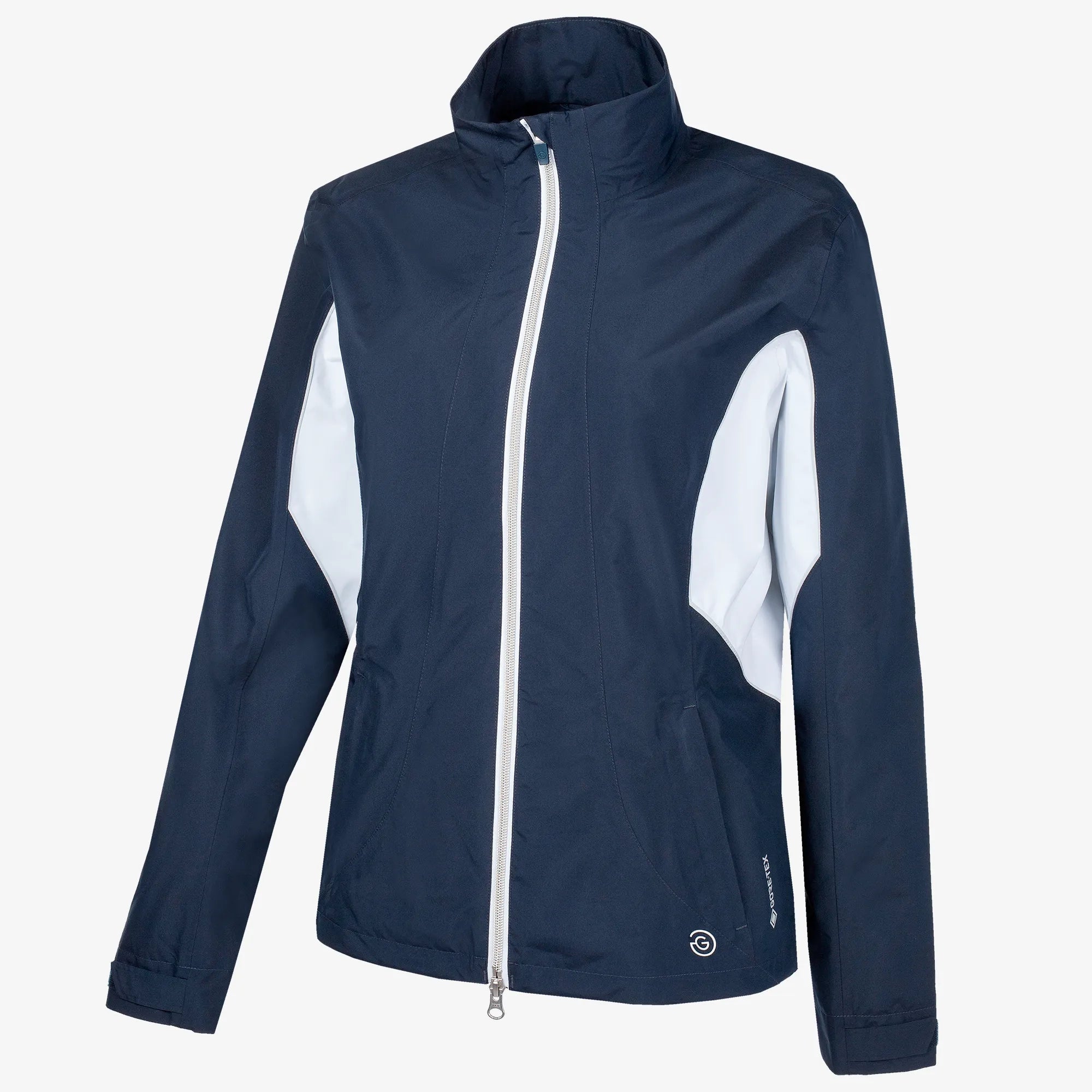 Aida Waterproof golf jacket Navy/White/Cool Grey – Galvin Green
