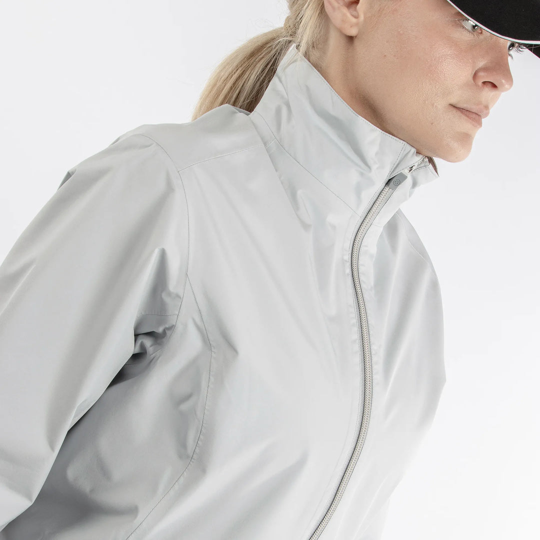 Alice is a Waterproof golf jacket for Women in the color Cool Grey(3)