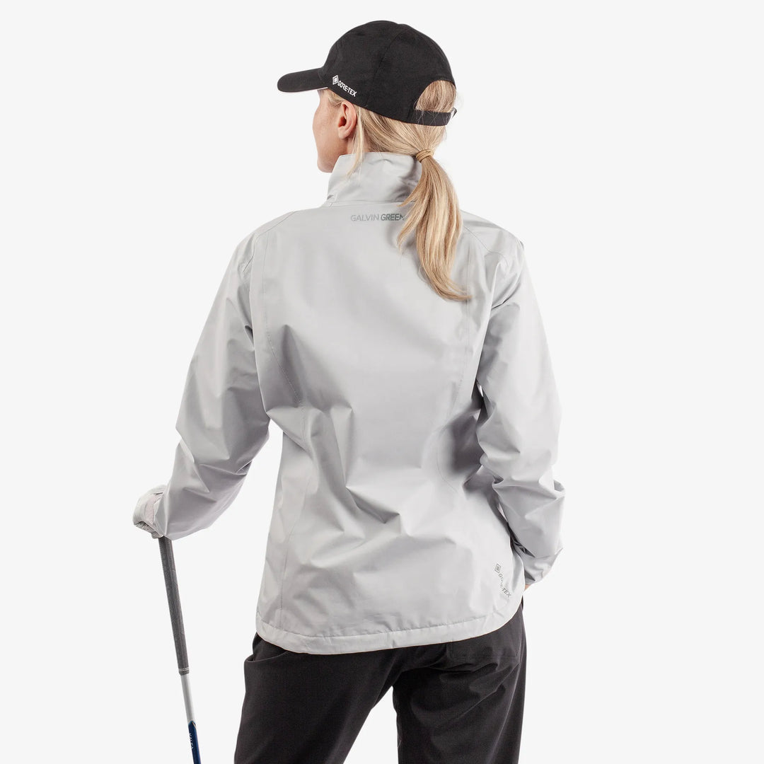 Alice is a Waterproof golf jacket for Women in the color Cool Grey(6)