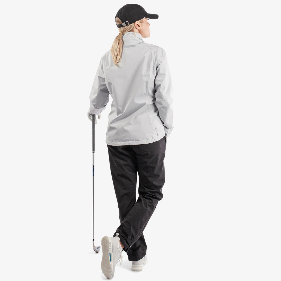 Alice is a Waterproof golf jacket for Women in the color Cool Grey(8)