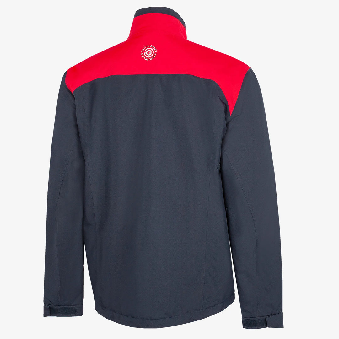 Anton is a Waterproof golf jacket for Men in the color Navy/Red(7)