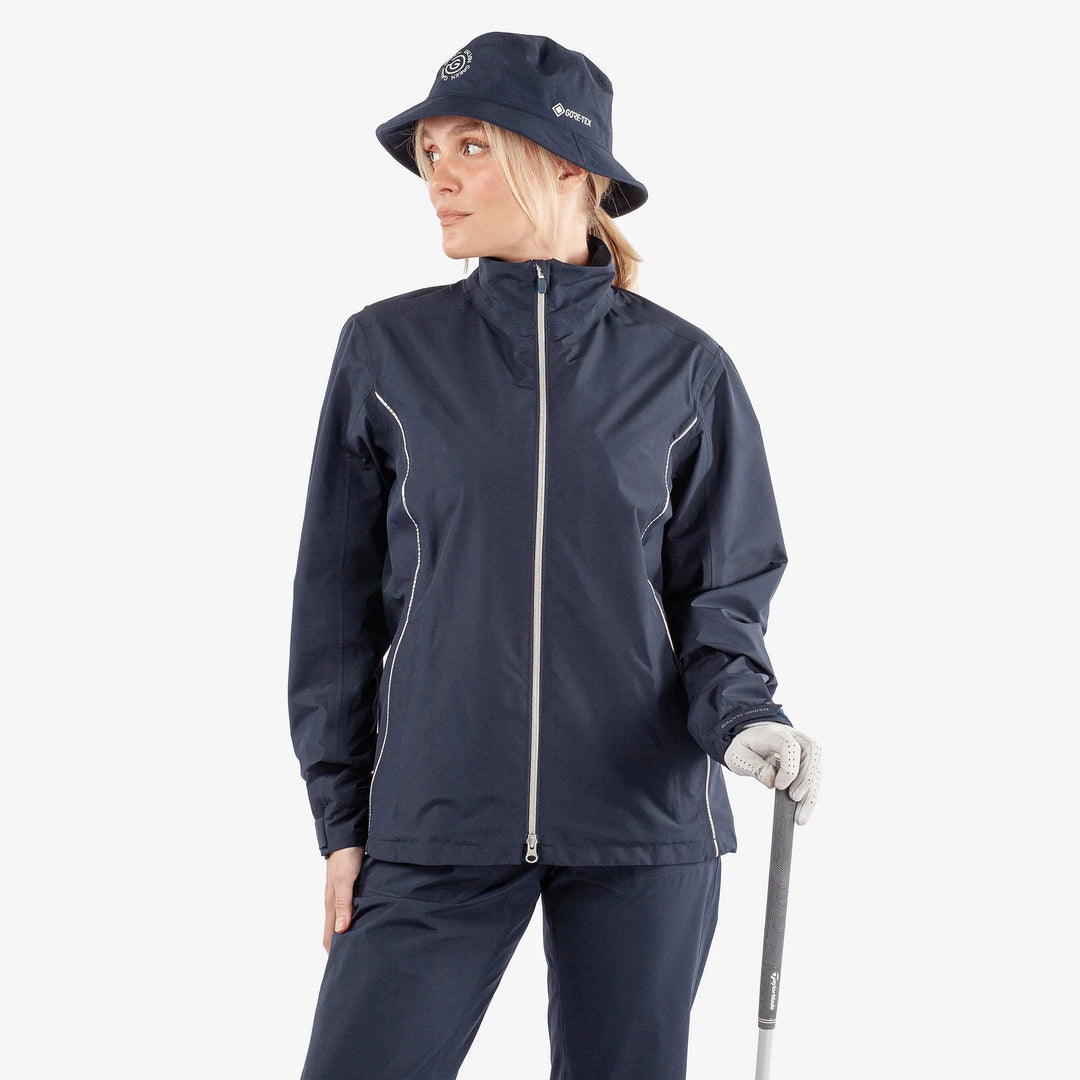 Anya is a Waterproof golf jacket for Women in the color Navy(1)