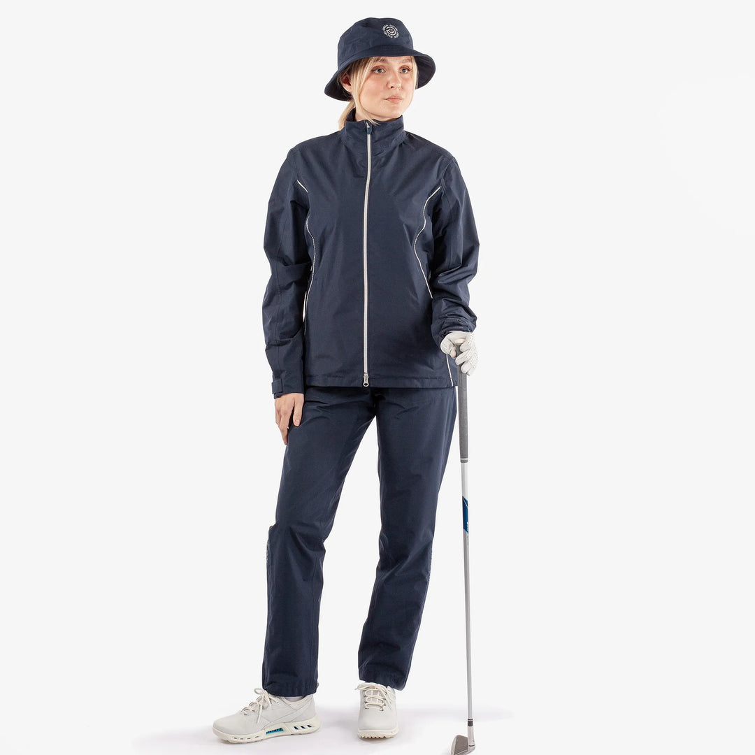 Anya is a Waterproof golf jacket for Women in the color Navy(2)