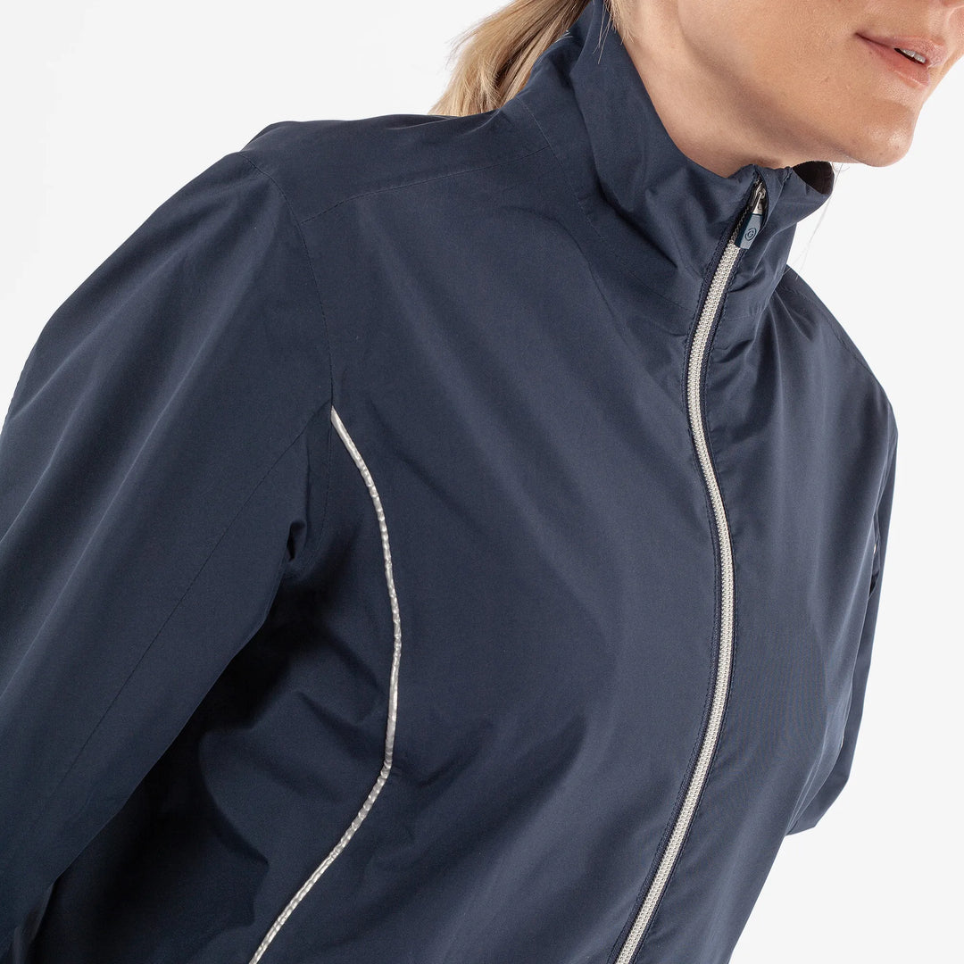 Anya is a Waterproof golf jacket for Women in the color Navy(3)
