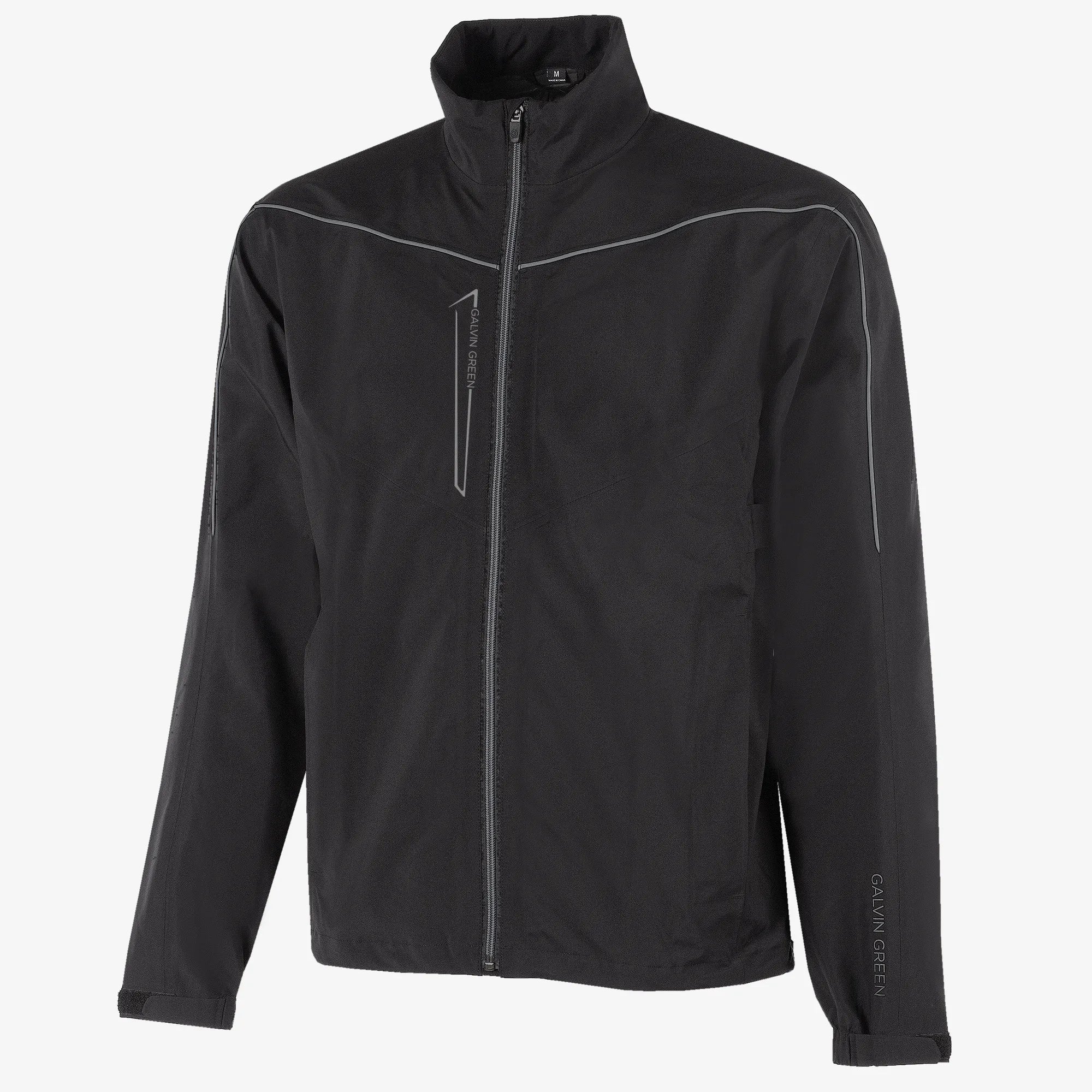 Armstrong solids Waterproof golf jacket Black/Sharkskin – Galvin Green