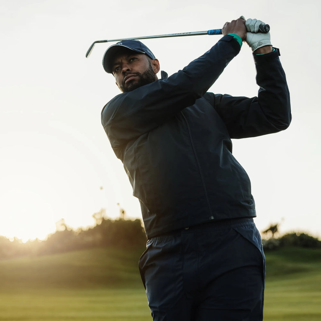 Aston is a Waterproof Golf Jacket for Men in the color Navy(9)