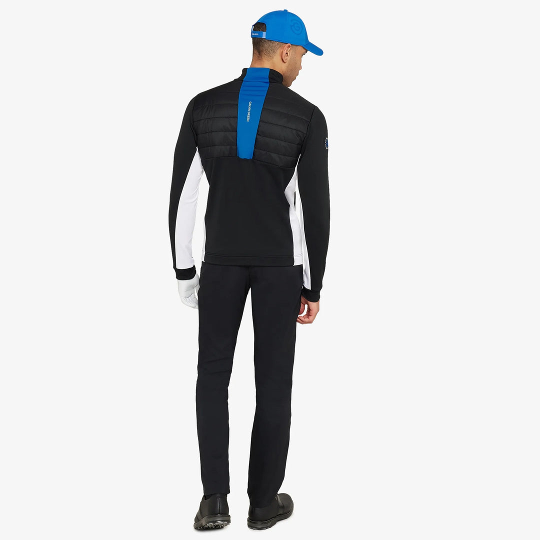 Dalton is a Insulating golf mid layer for Men in the color Black/Royal Blue(6)