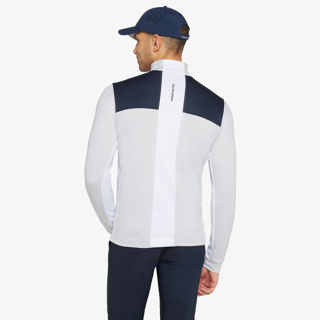 Dean is a Insulating golf mid layer for Men in the color Cool Grey/Navy(4)