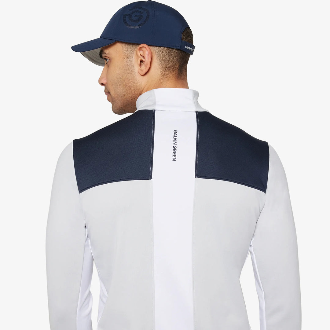 Dean is a Insulating golf mid layer for Men in the color Cool Grey/Navy(5)