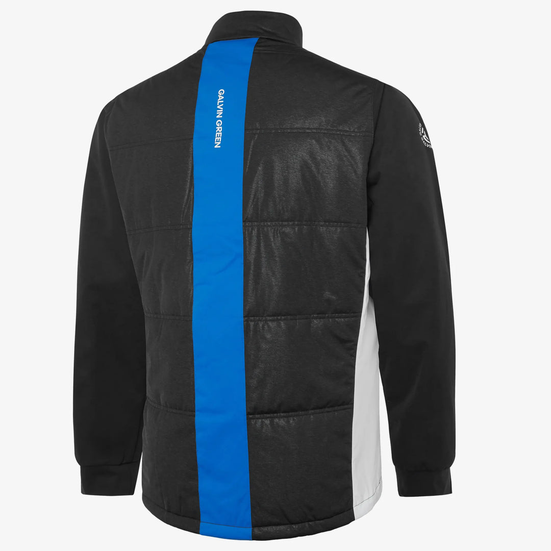 Lennon is a Windproof and water repellent golf jacket for Men in the color Black/White/Royal Blue(7)