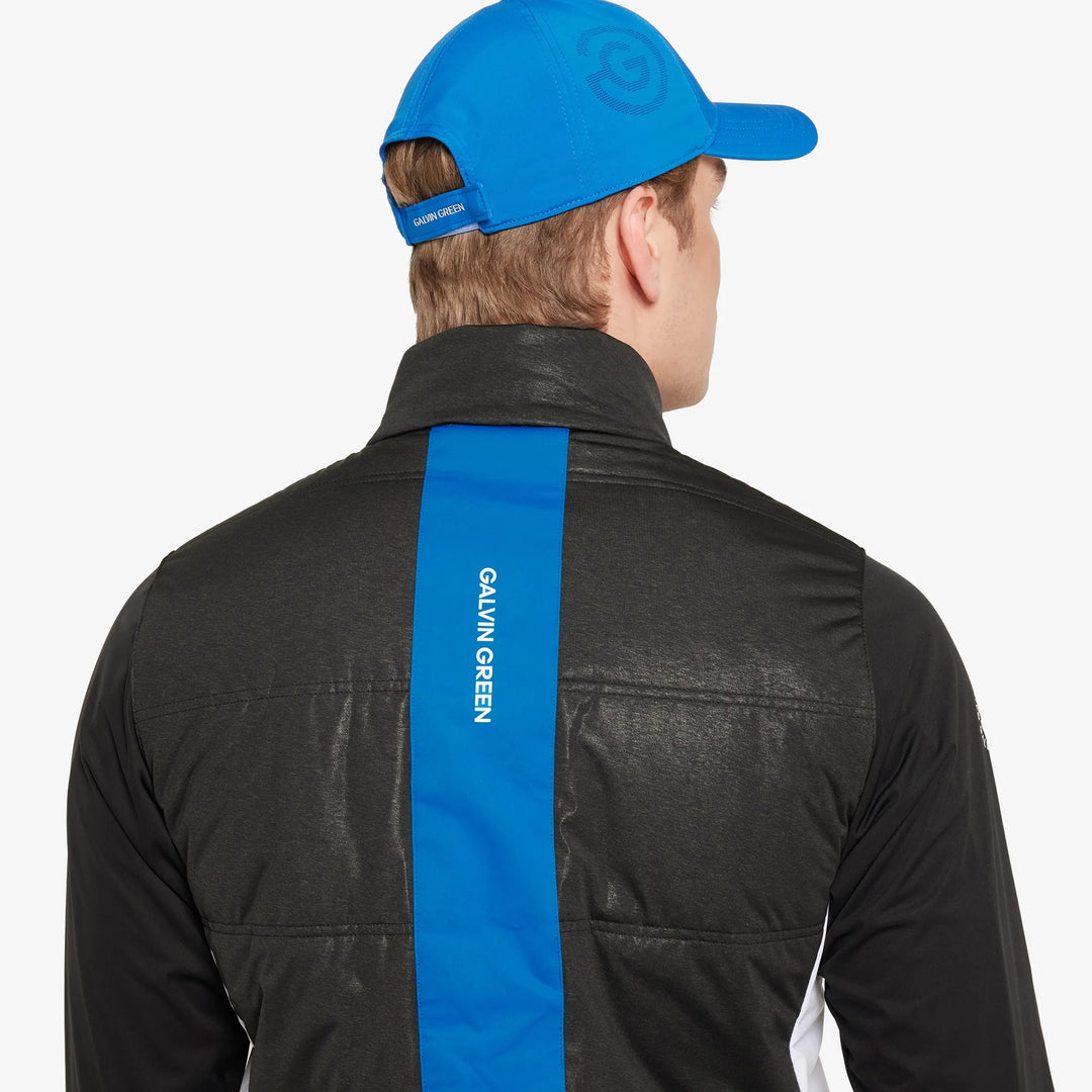 Lennon is a Windproof and water repellent golf jacket for Men in the color Black/White/Royal Blue(5)