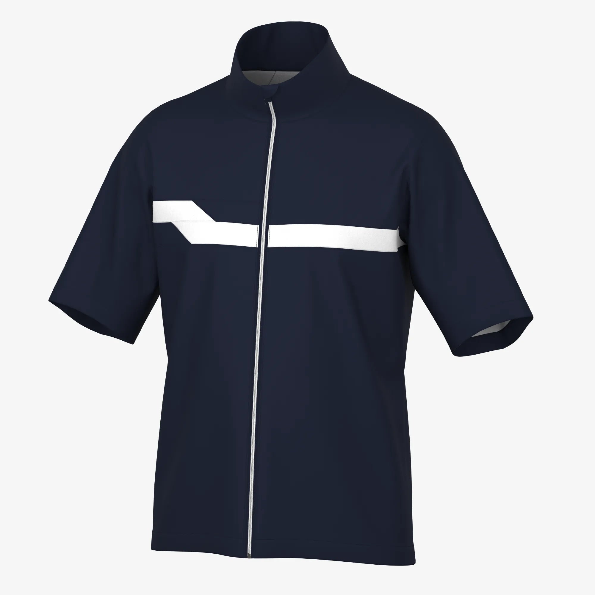 Lex Windproof and water repellent golf jacket Navy/White – Galvin