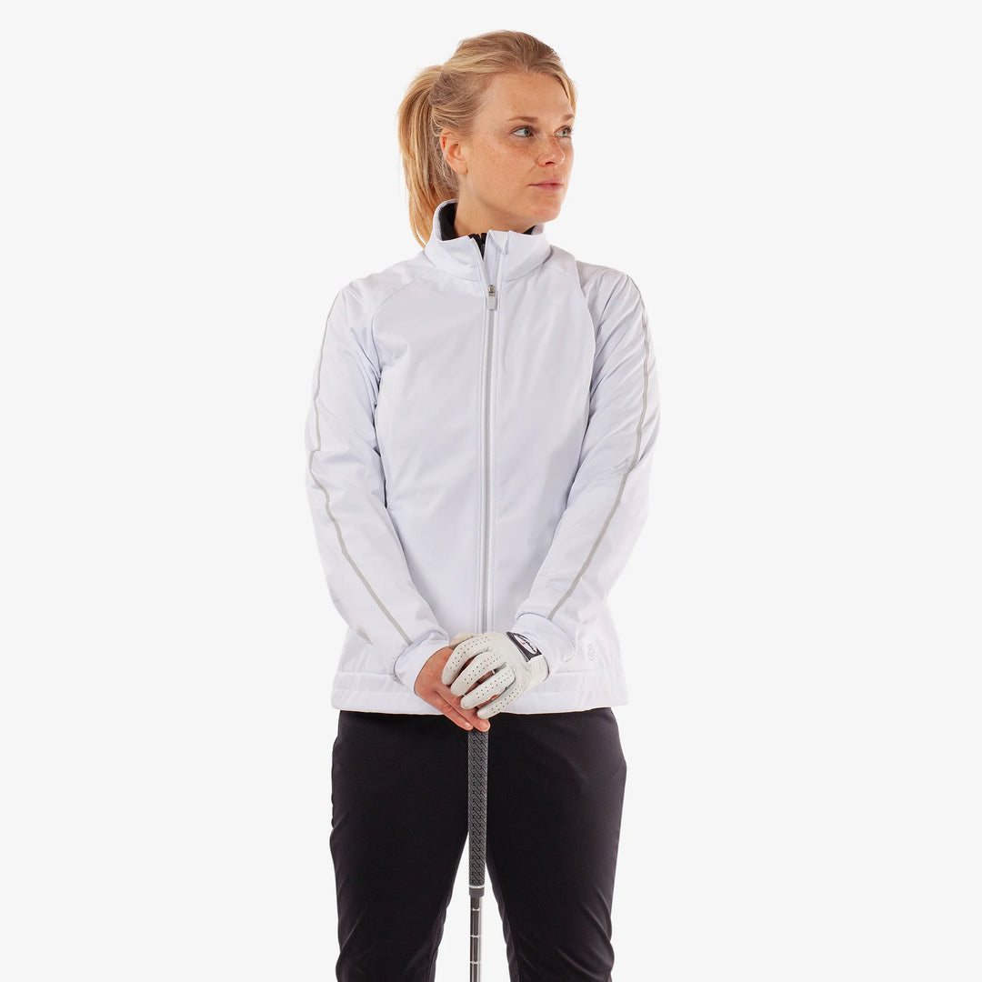 Lissy is a Windproof and water repellent golf jacket for Women in the color White/Cool Grey(1)