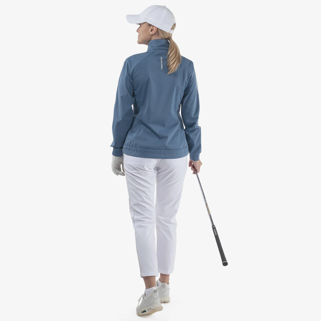 Lissy is a Windproof and water repellent golf jacket for Women in the color Moonlight Blue/White(7)
