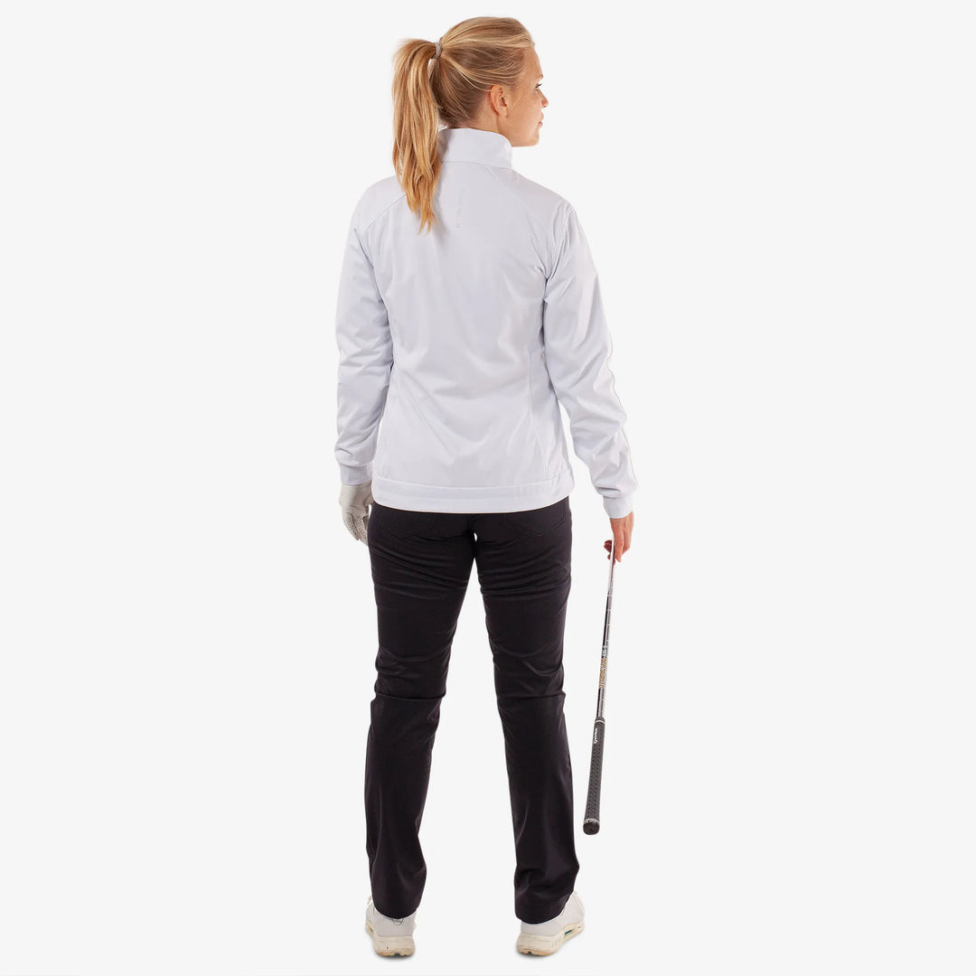 Lissy is a Windproof and water repellent golf jacket for Women in the color White/Cool Grey(7)