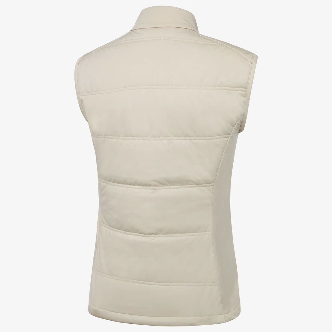 Luna is a Windproof and water repellent golf vest for Women in the color Sand(6)