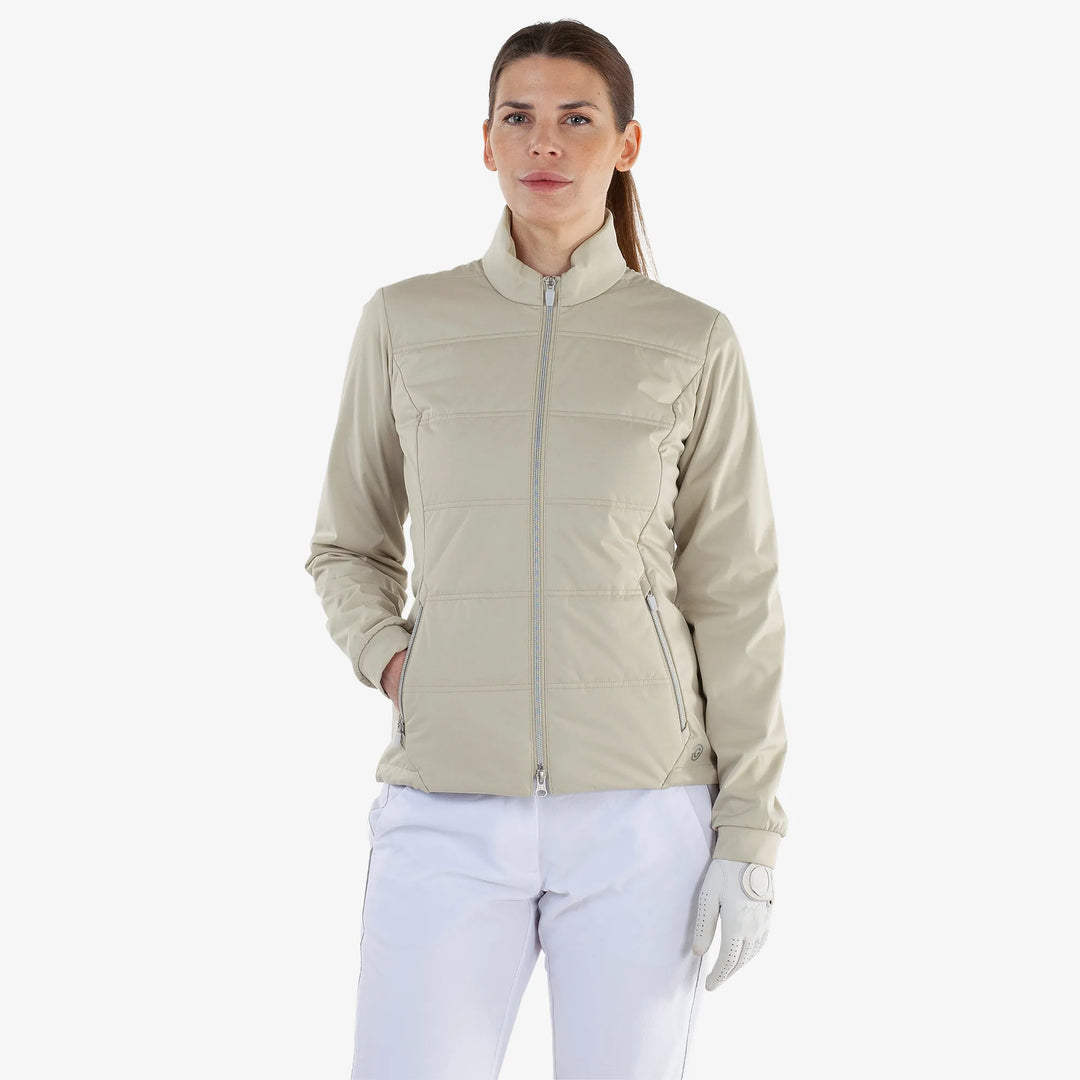 Lydia is a Windproof and water repellent golf jacket for Women in the color Sand(1)