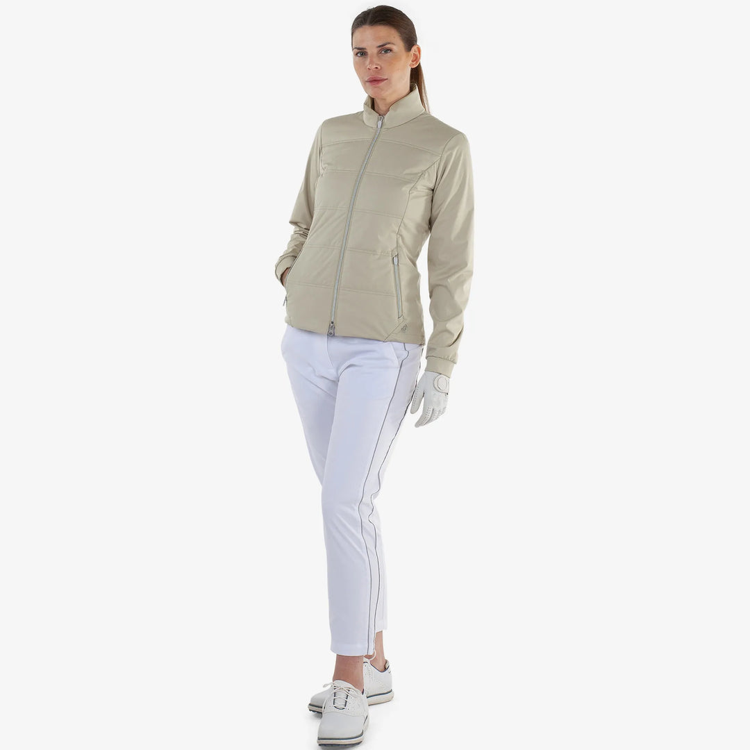 Lydia is a Windproof and water repellent golf jacket for Women in the color Sand(2)