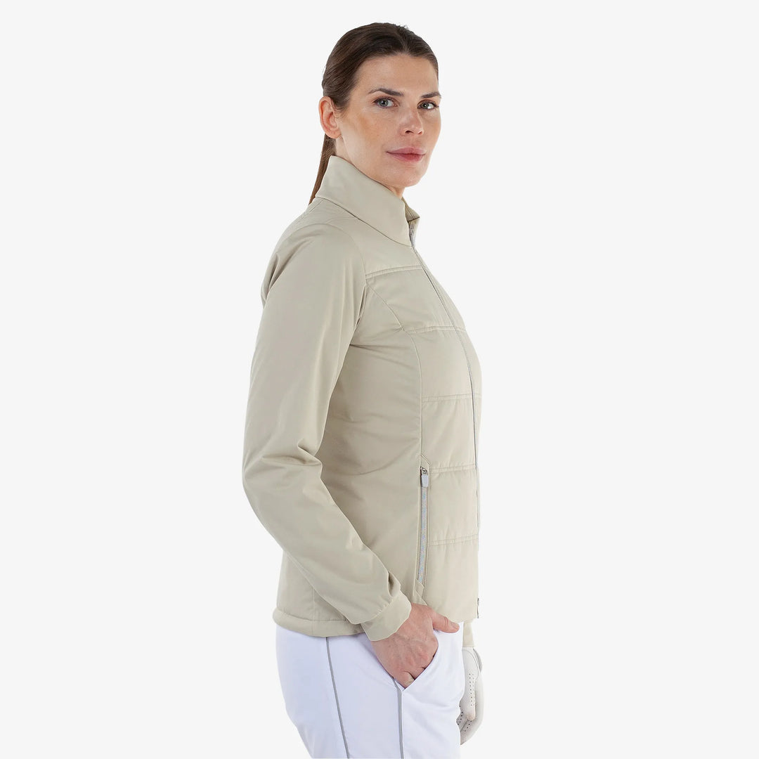 Lydia is a Windproof and water repellent golf jacket for Women in the color Sand(3)