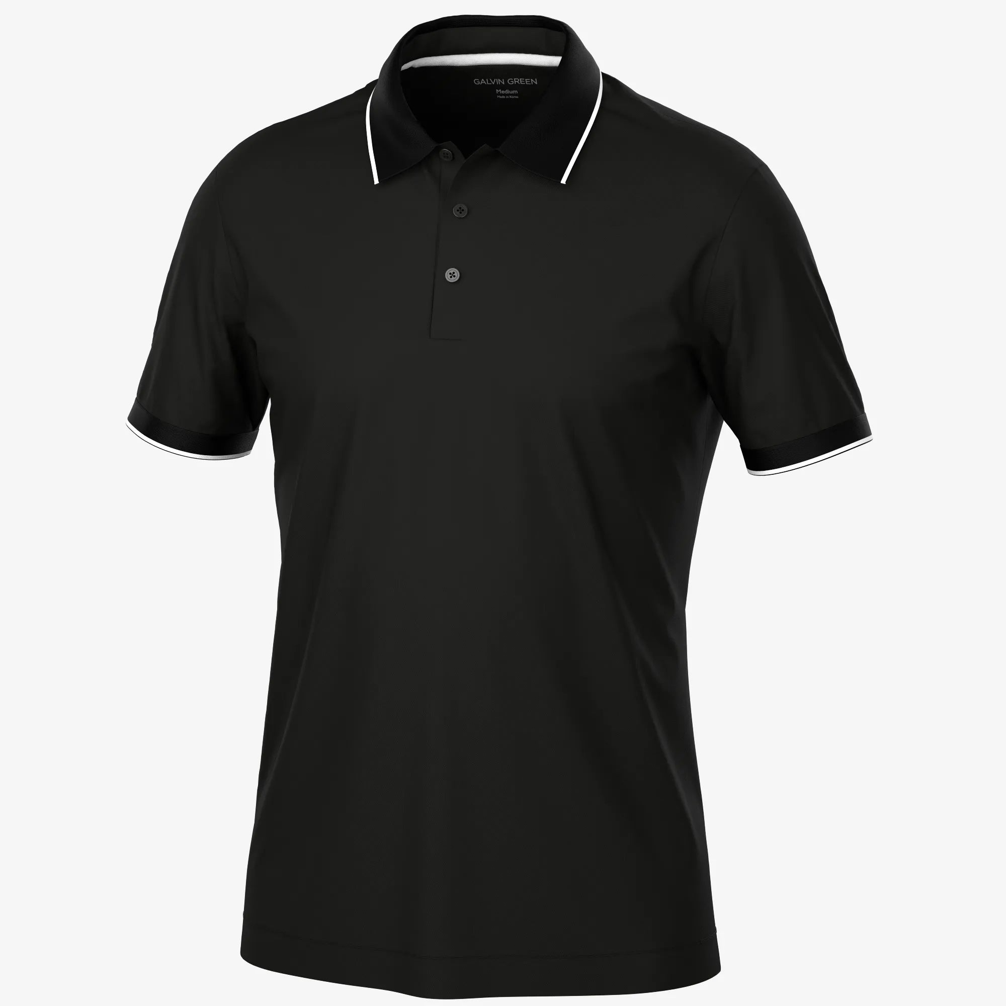 Marty Breathable short sleeve golf shirt Black – Galvin Green
