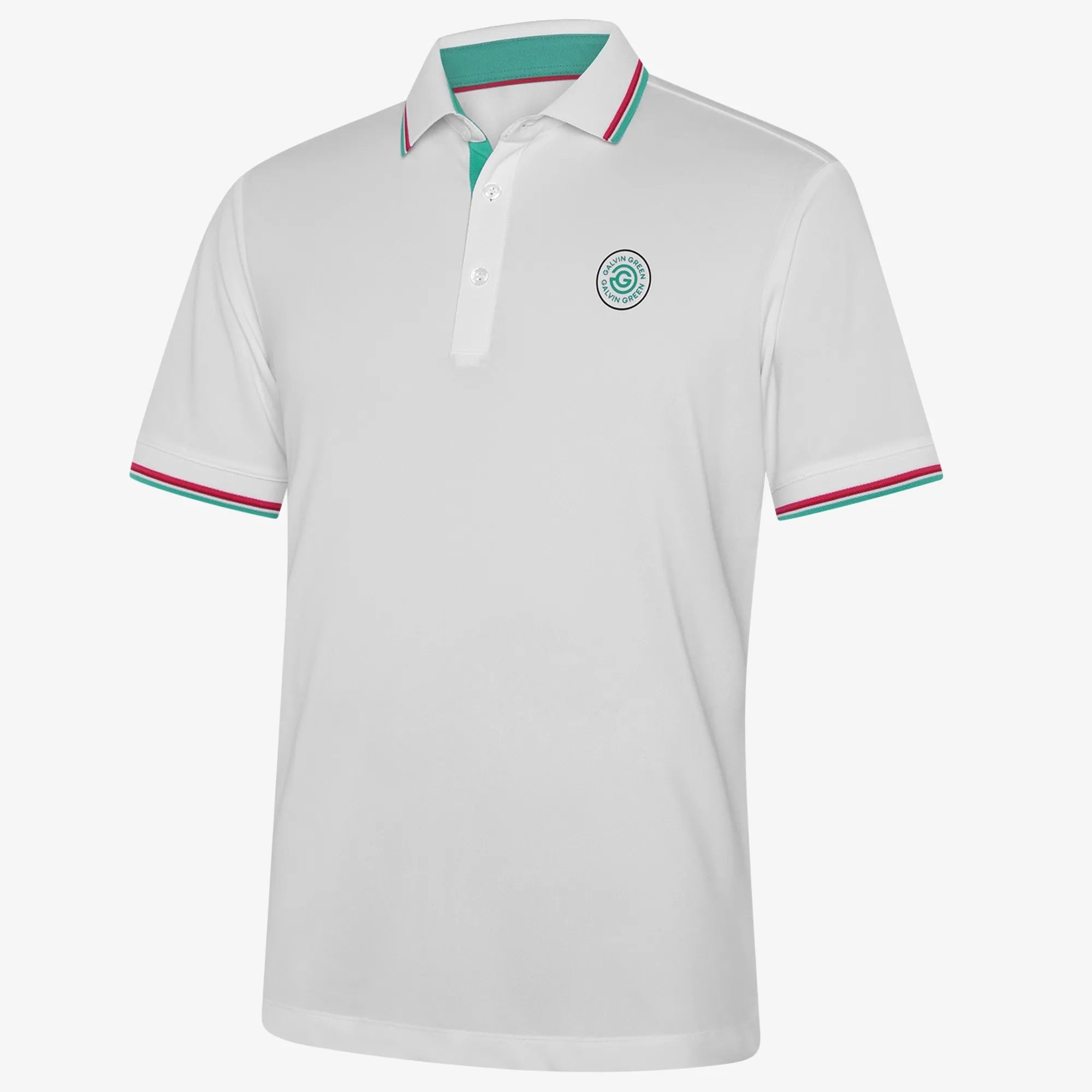 Mendoza Breathable short sleeve golf shirt White – Galvin Green