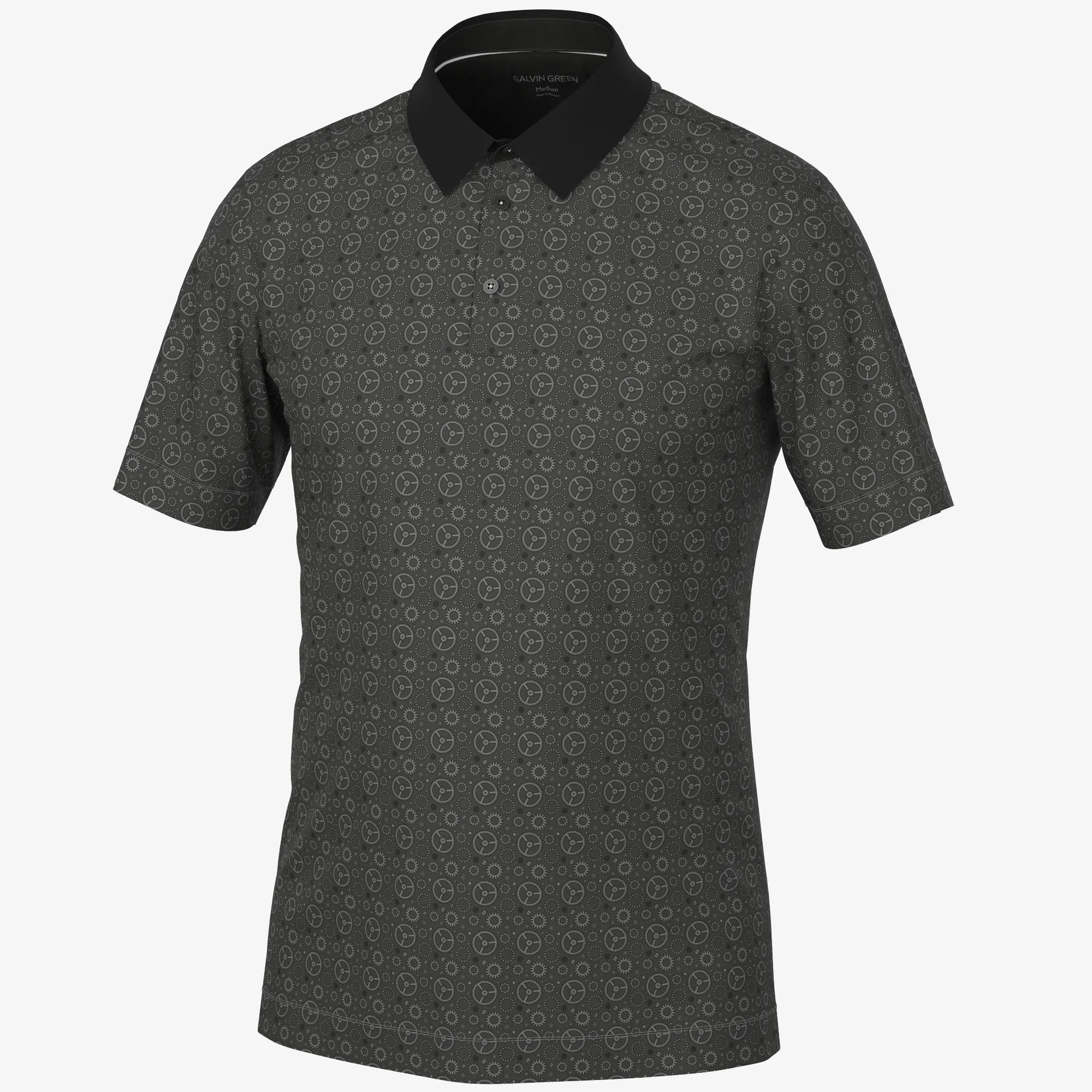 Miracle Breathable short sleeve golf shirt Sharkskin/Black