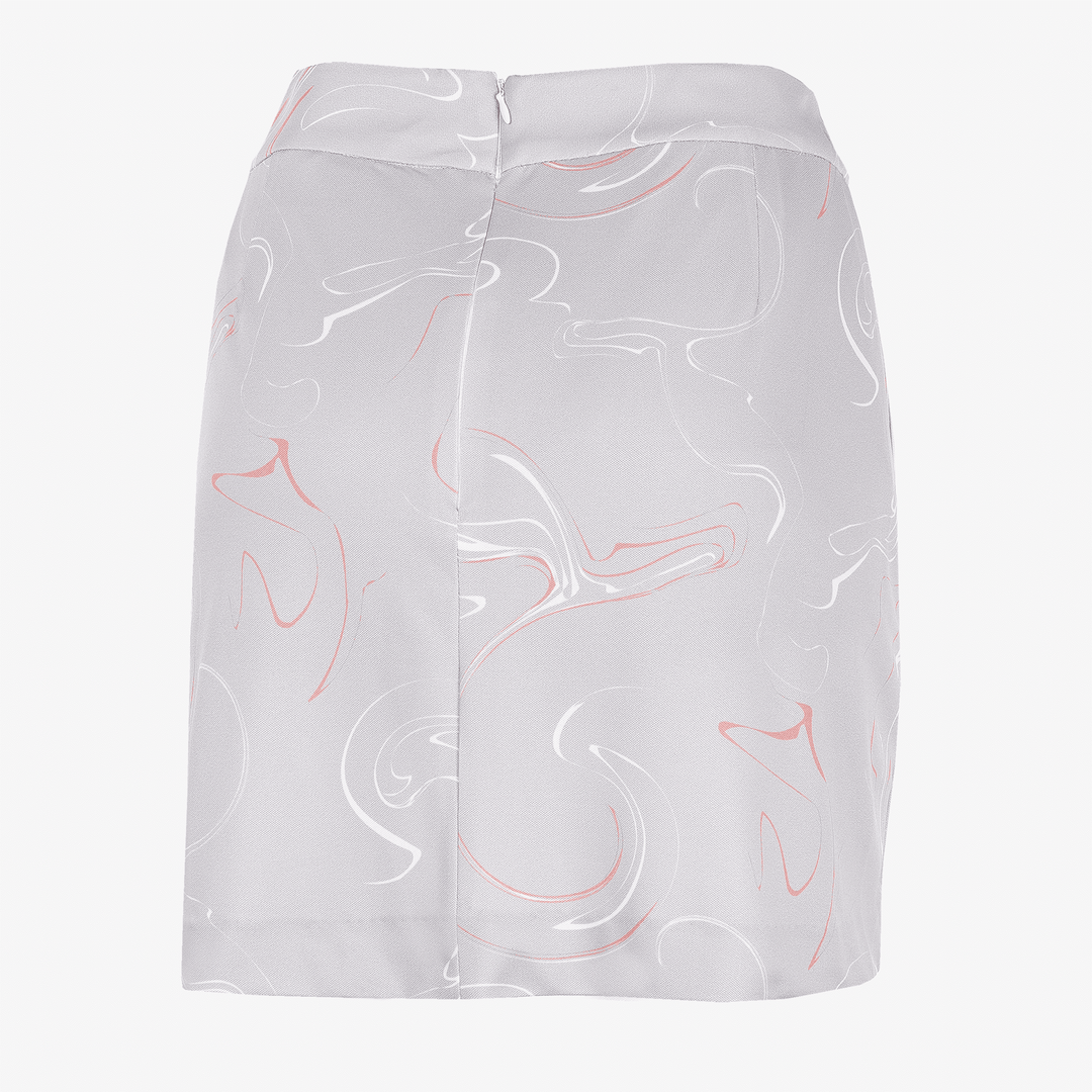 Mabel is a Breathable golf skirt with inner shorts for Women in the color Cool Grey/Coral/White(6)