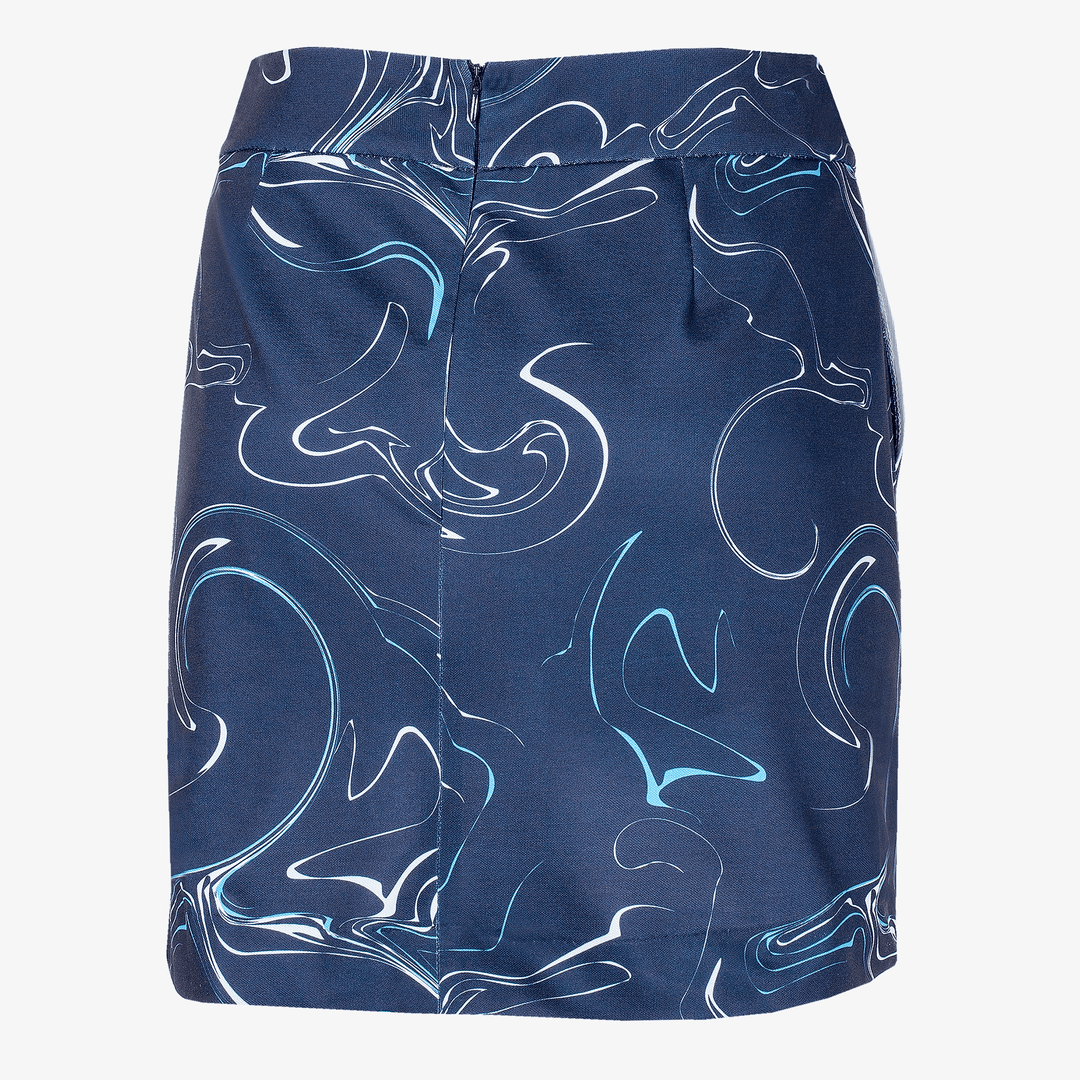 Mabel is a Breathable golf skirt with inner shorts for Women in the color Navy/White/Blue Bell(7)