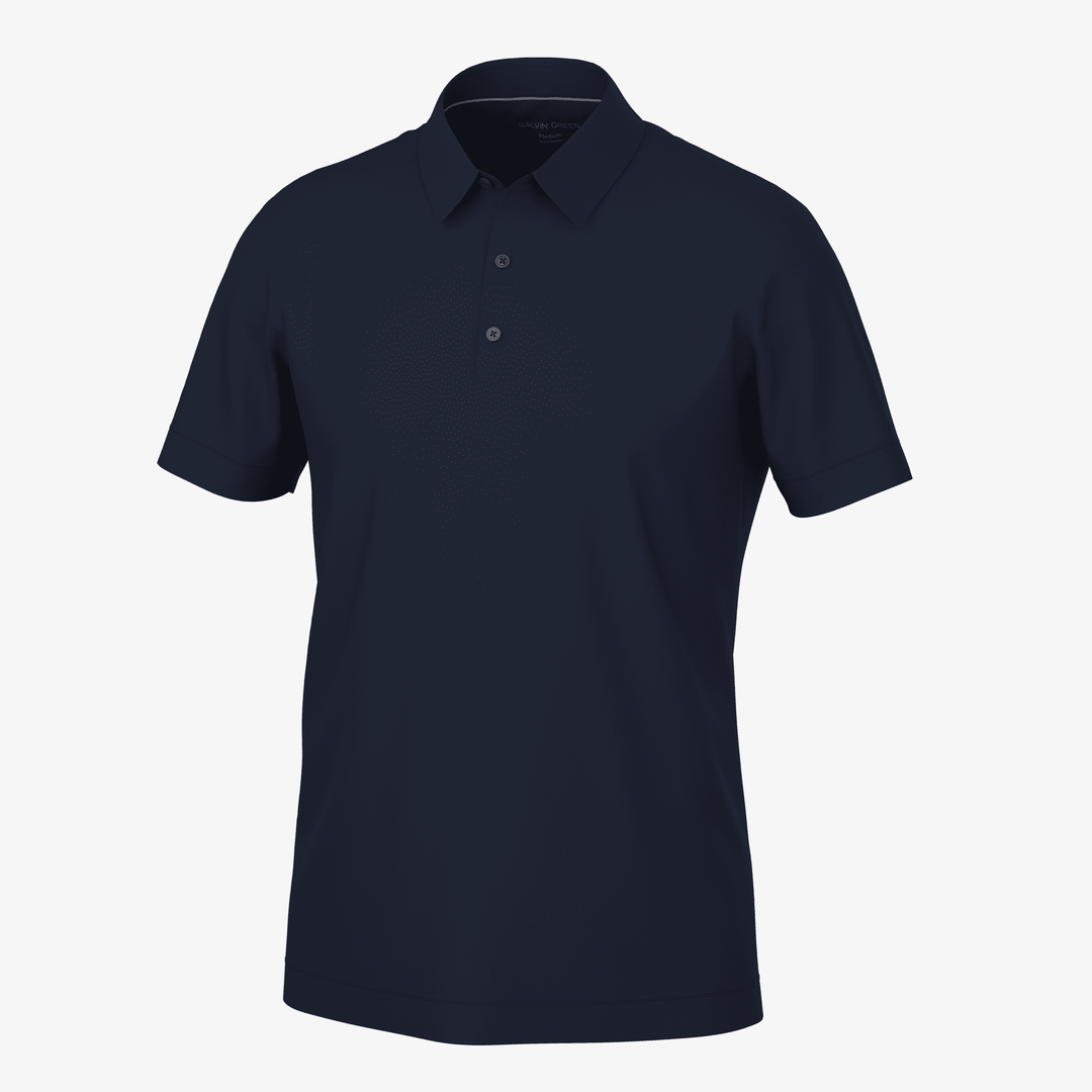 Marcelo is a Breathable short sleeve golf shirt for Men in the color Navy(0)