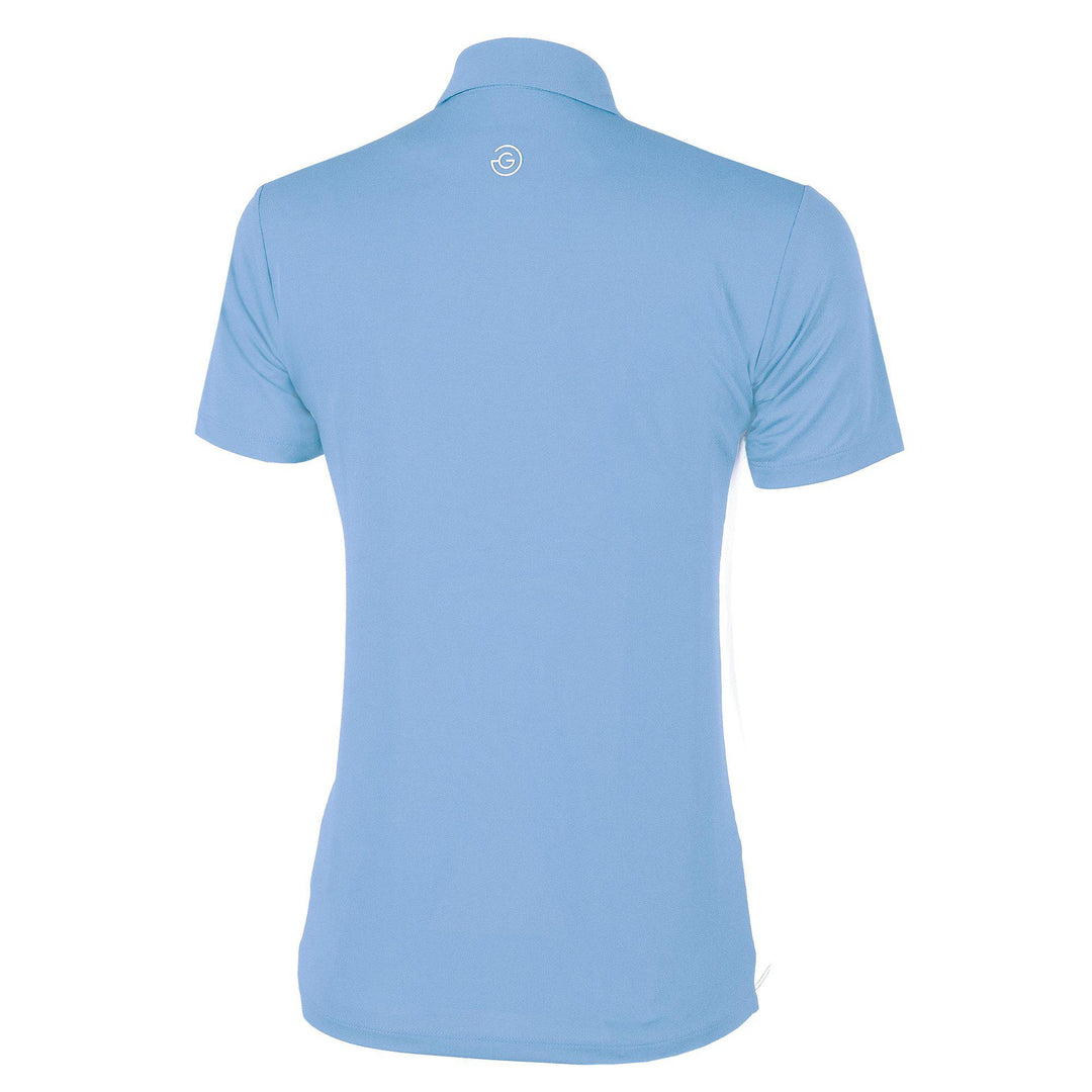 Maia is a Breathable short sleeve golf shirt for Women in the color Blue Bell(3)