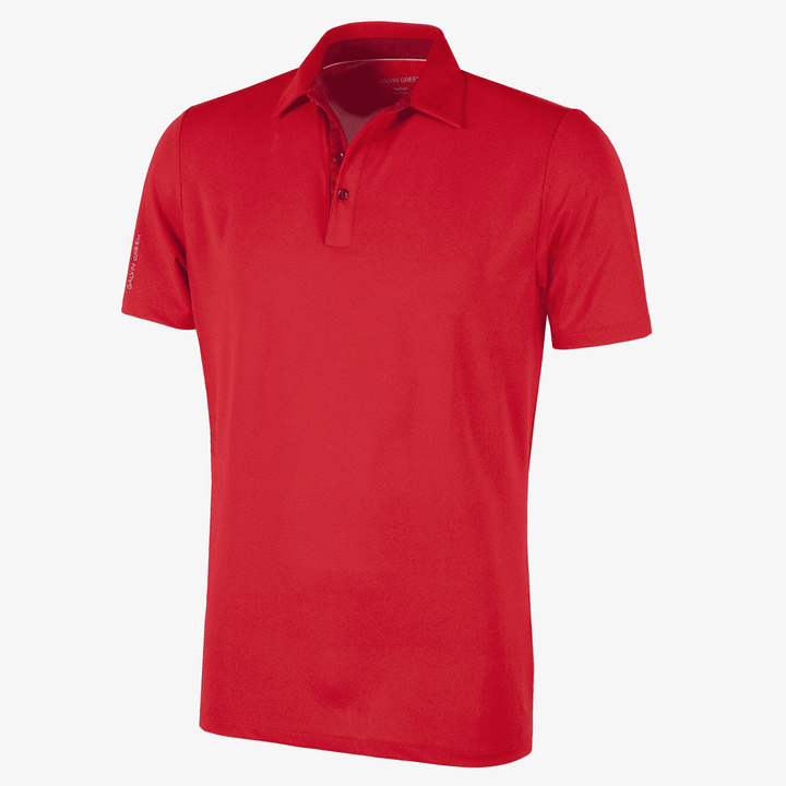 Milan is a Breathable short sleeve golf shirt for Men in the color Red(0)