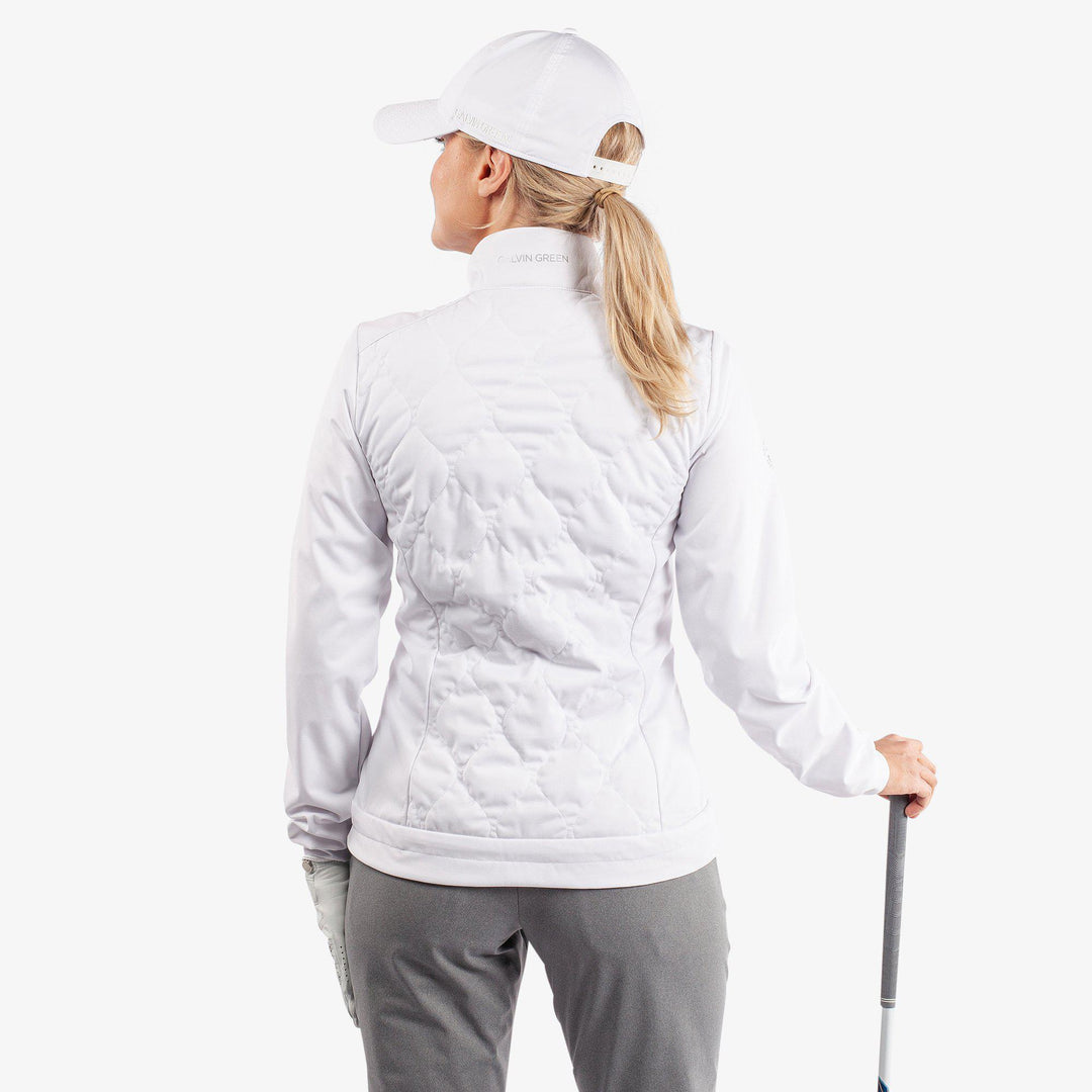 Leora is a Windproof and water repellent golf jacket for Women in the color White(6)