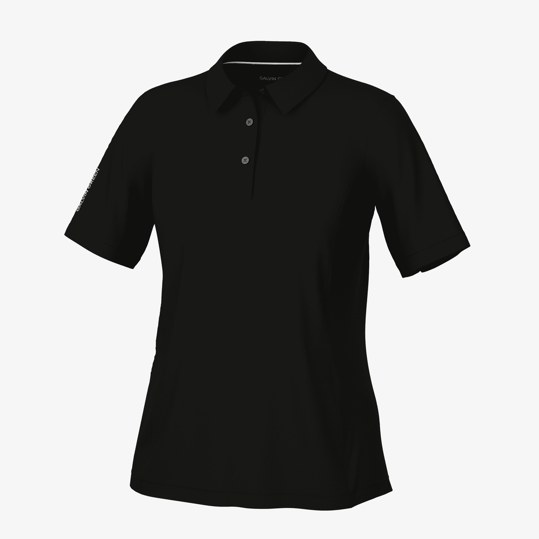 Melody is a Breathable short sleeve golf shirt for Women in the color Black(0)