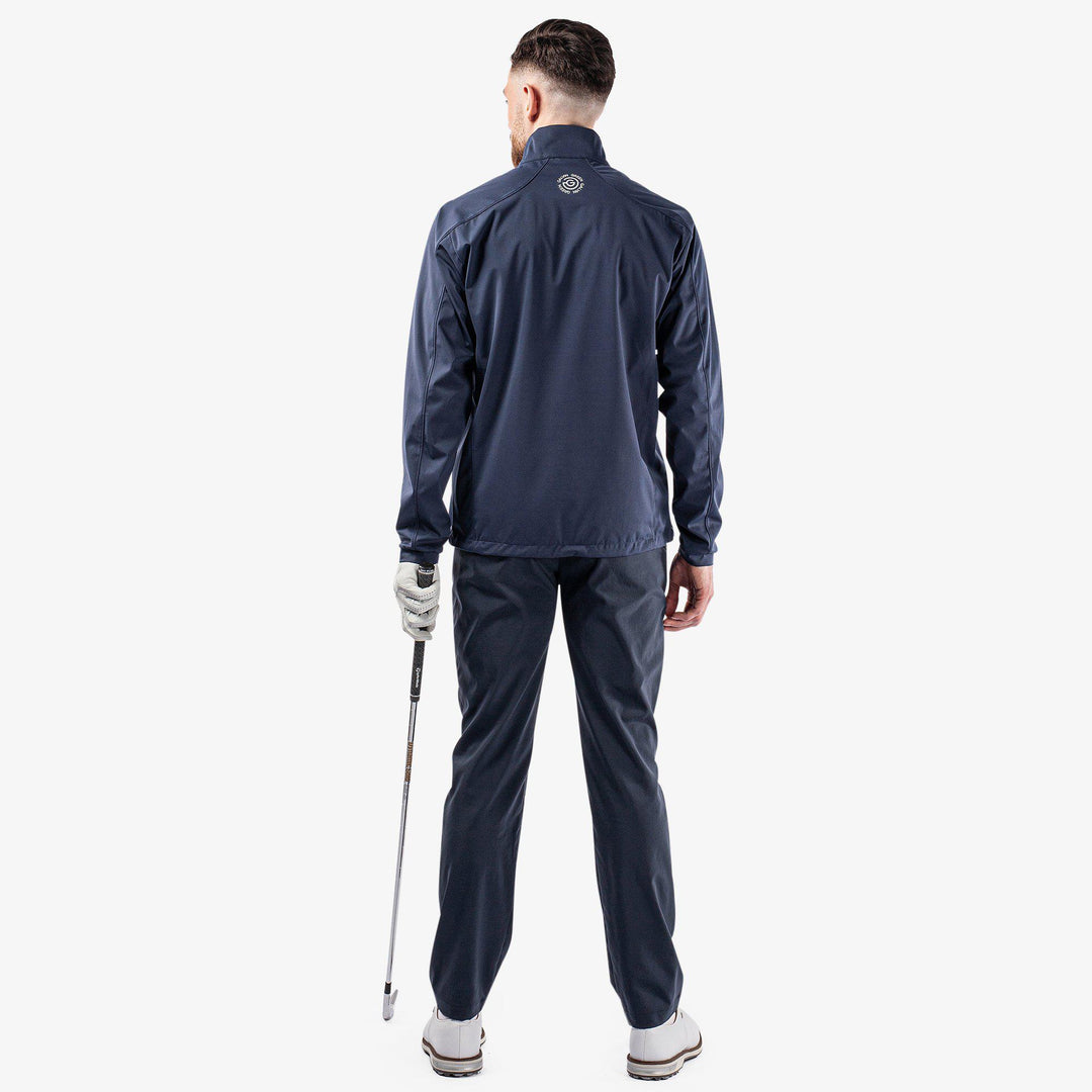 Lawrence is a Windproof and water repellent golf jacket for Men in the color Navy/White(8)