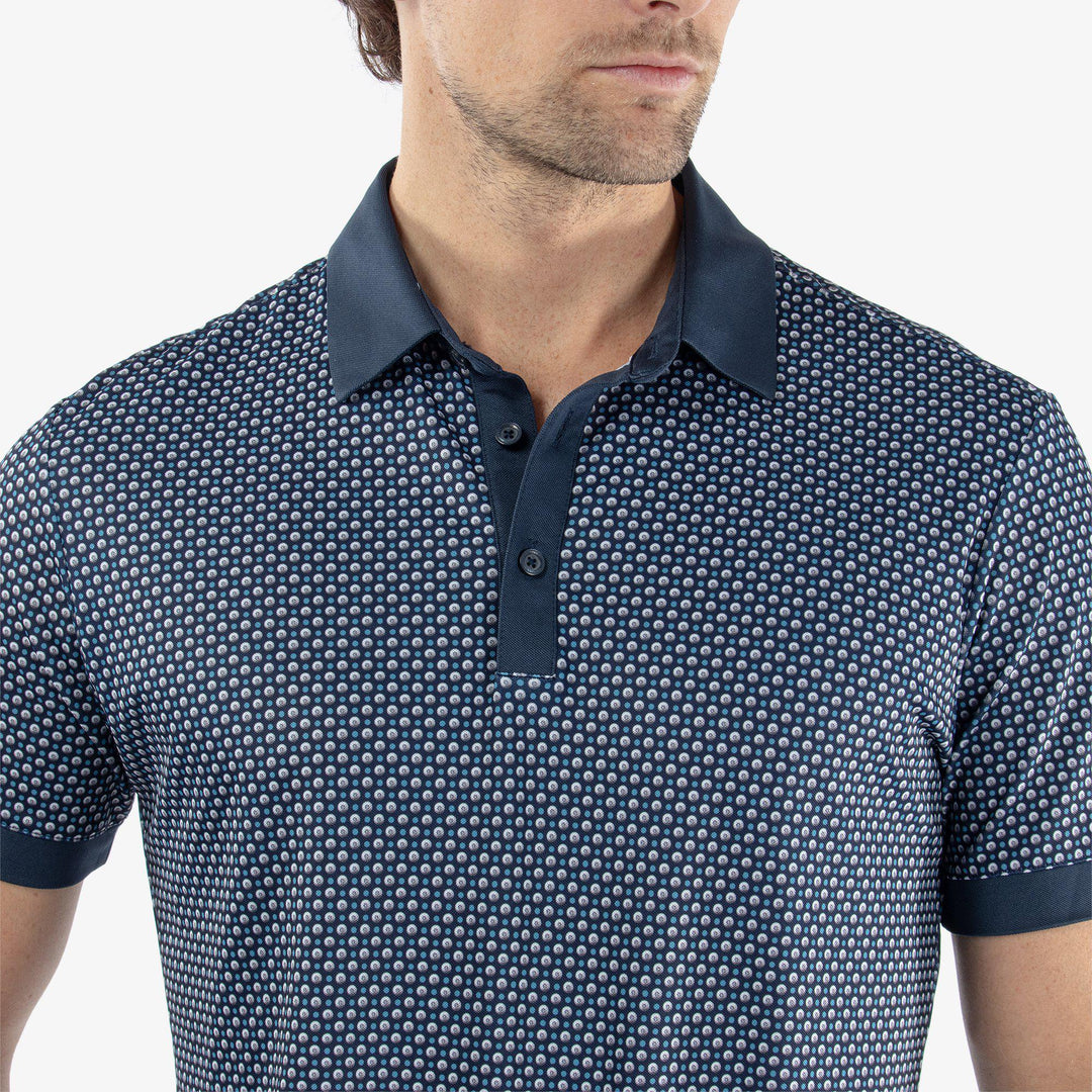 Mate is a Breathable short sleeve shirt for  in the color Cool Grey/Navy(3)