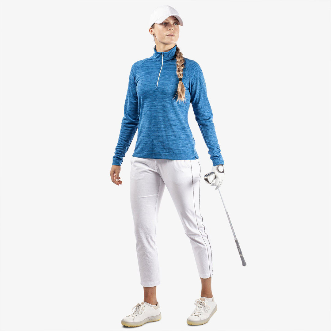 Dina is a Insulating golf mid layer for Women in the color Blue(2)