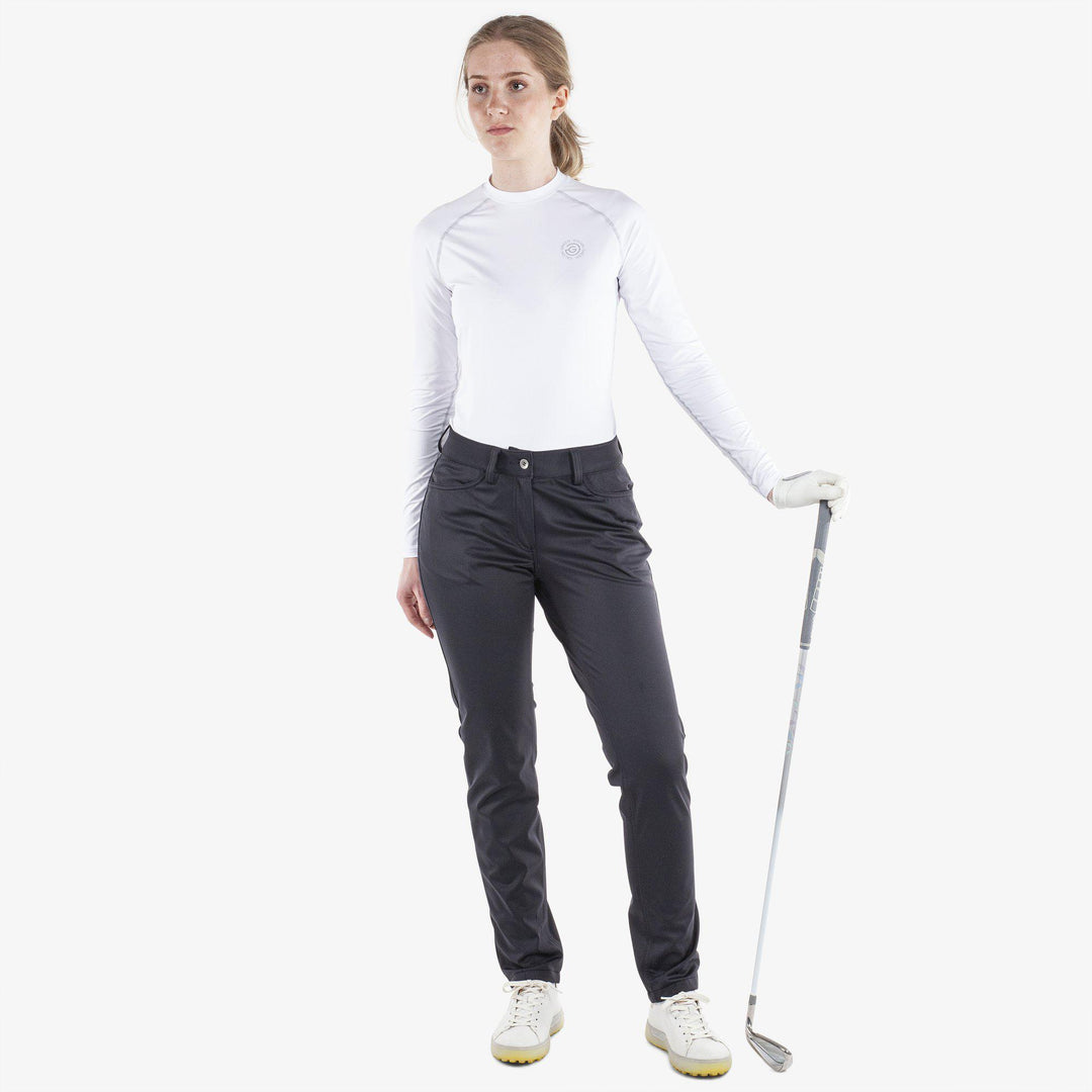 Levana is a Windproof and water repellent golf pants for Women in the color Black(2)